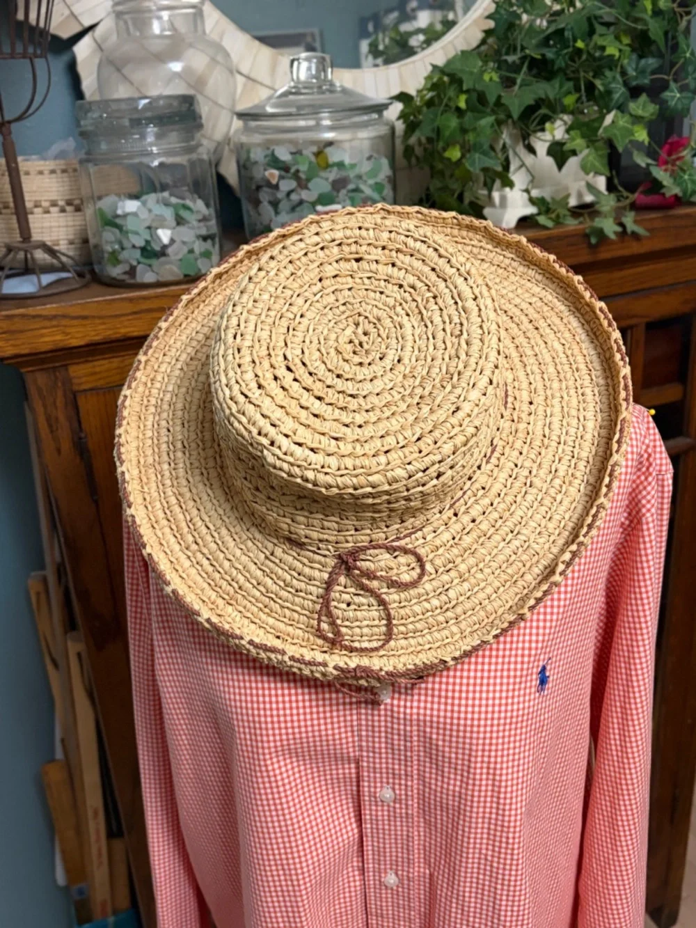 Helen Kaminski Natu Avalon Raffia Hand Made Provence Women's Sun Hat NWOT